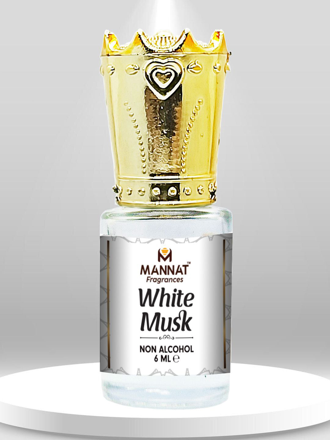 mannat fragrances White Musk Non Alcoholic Attar - 6 ml