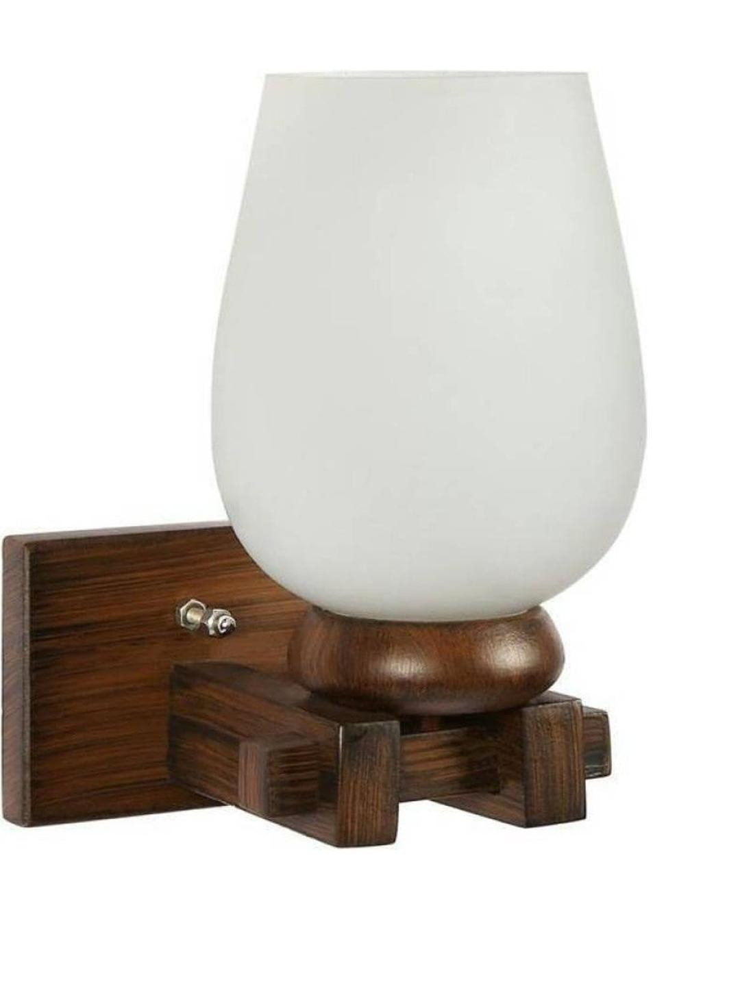 Somil Premium Designer Glass  Wall / Night  Lamp  Elegant  & Stylish Dcor Accent for Modern Interiors, color, White, Size:- 24.5 X 18.5 X 30 CM