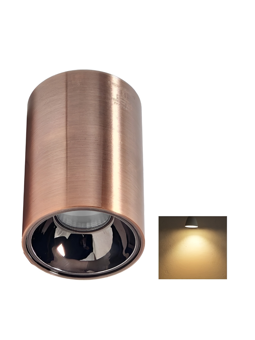 Mufasa Copper-Toned Cylinder Ceiling Lamp