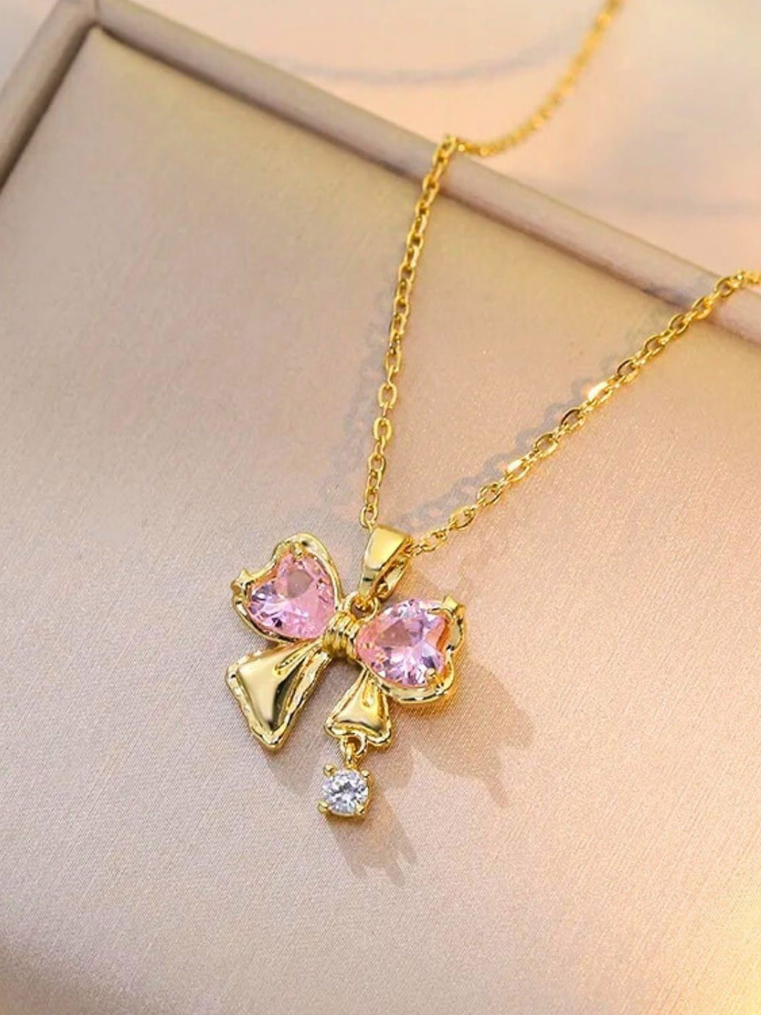 Bauble Cluster Gold-Plated Artificial Stones Studded Contemporary Pendants with Chains