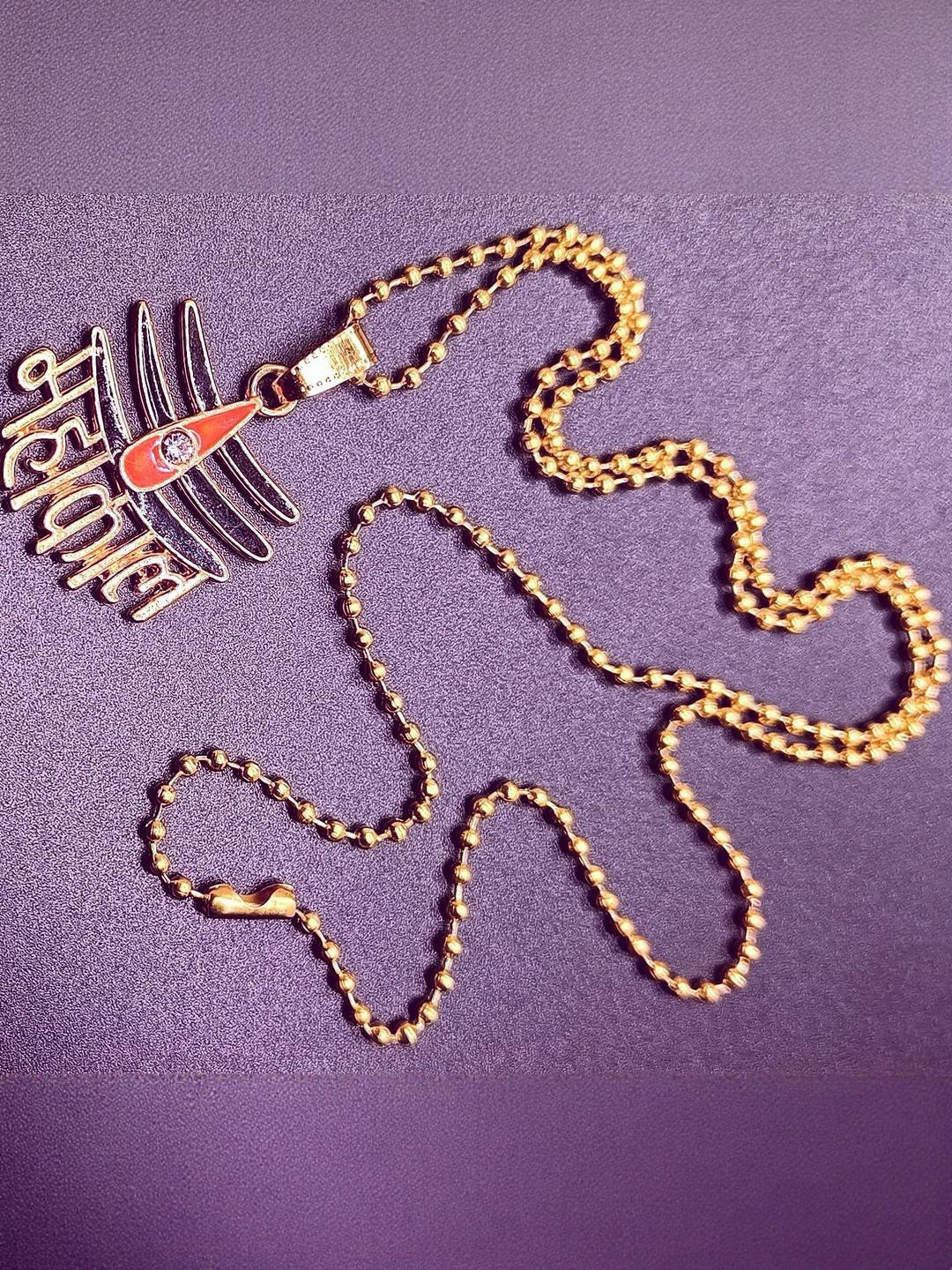 Dynamic Retail Global Men Chain with Mahakal Wording Pendant