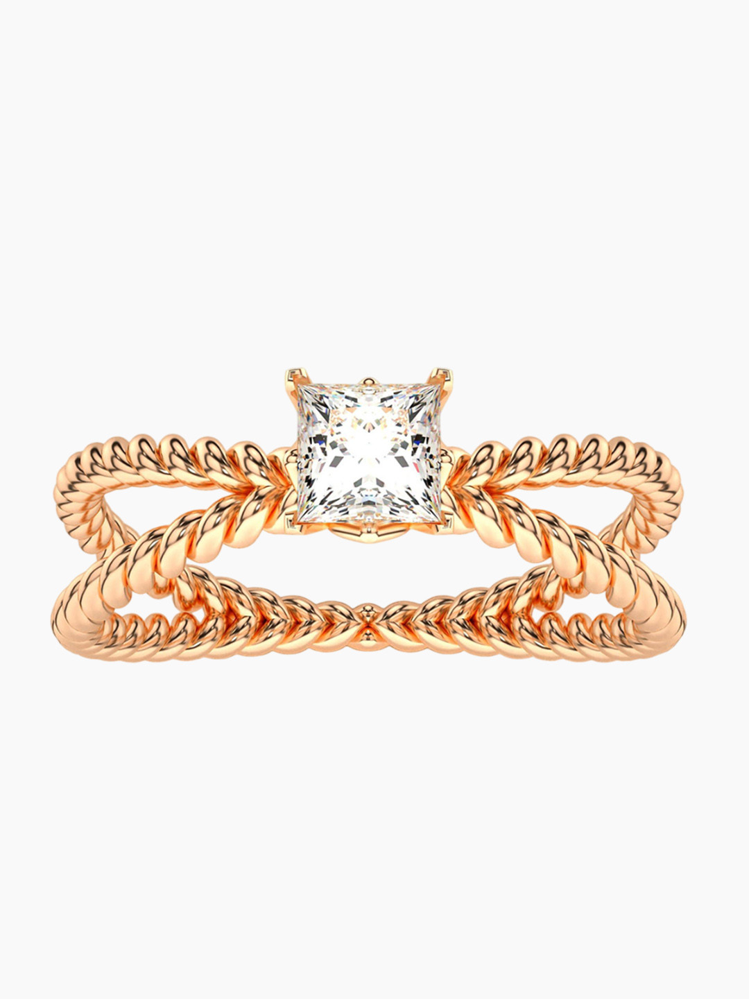 VALANOVA Women Hallmarked 14K Rose Gold & Lab Grown Diamond 0.40cts