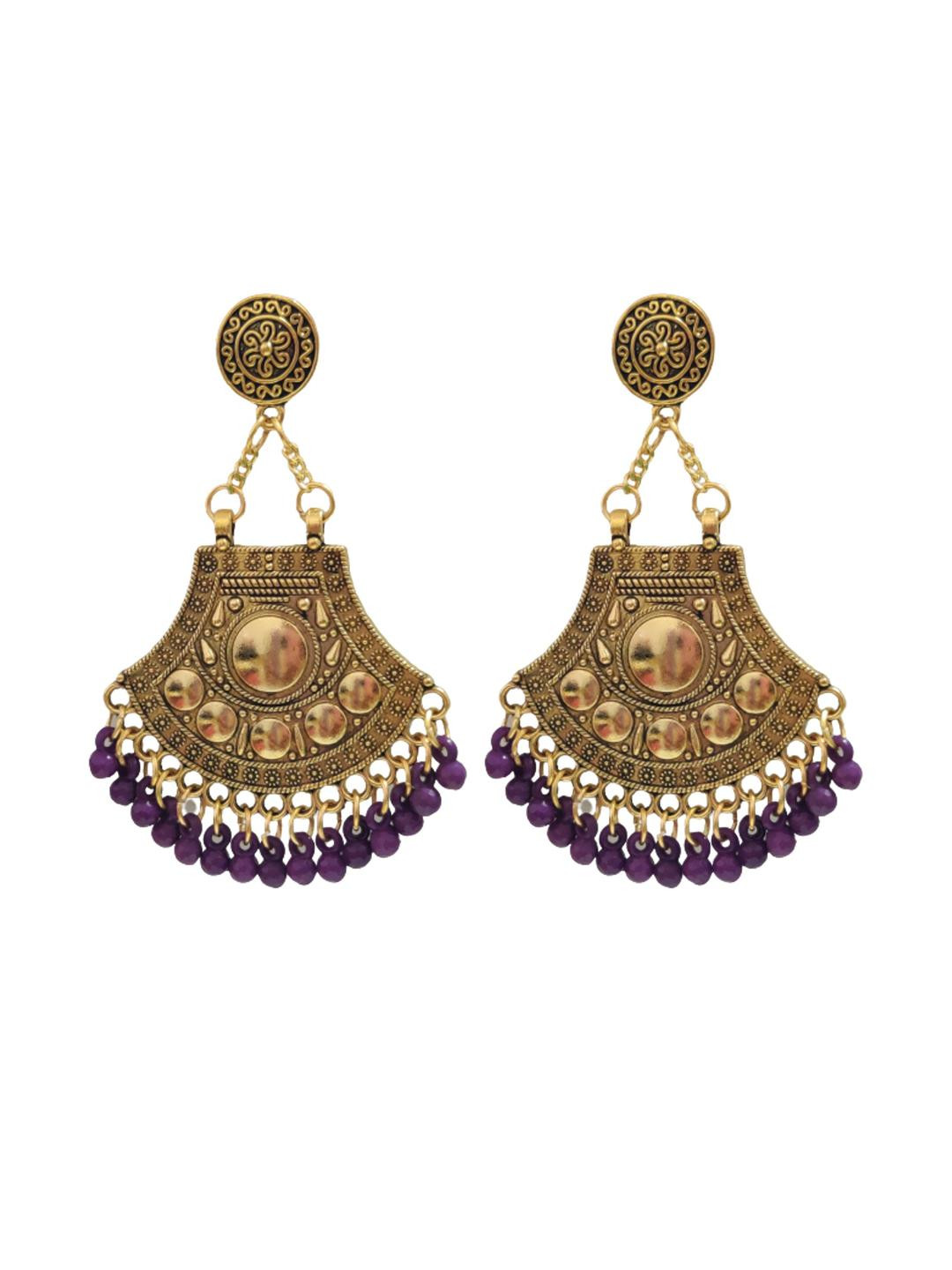 Weariton Gold Plated Ethnic Earrings