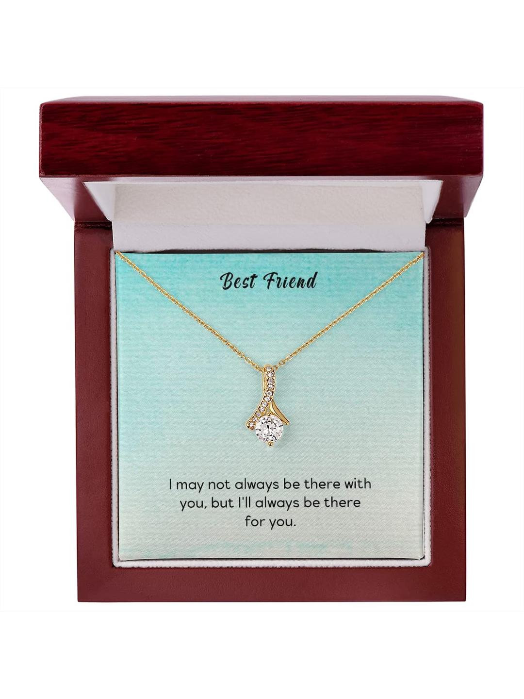 Sterling Silver Gift Best Friend I may not Alluring Female- | Necklace to Gift Women & Girls | With