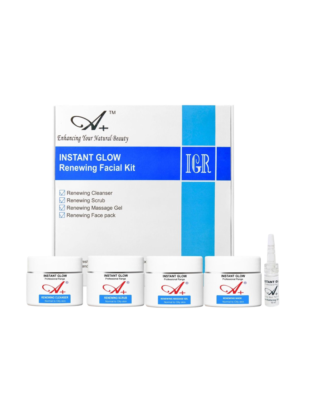 A+ Professional Range 5 Step Instant Glow Renewing Facial Kit- 210 g