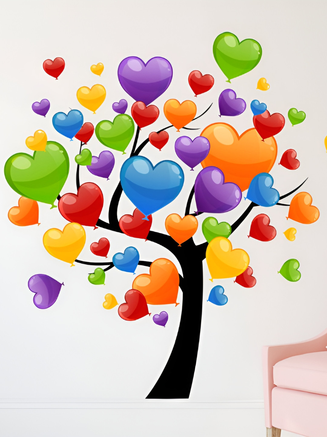 LANSTICK Heart Shape Tree Wall Sticker