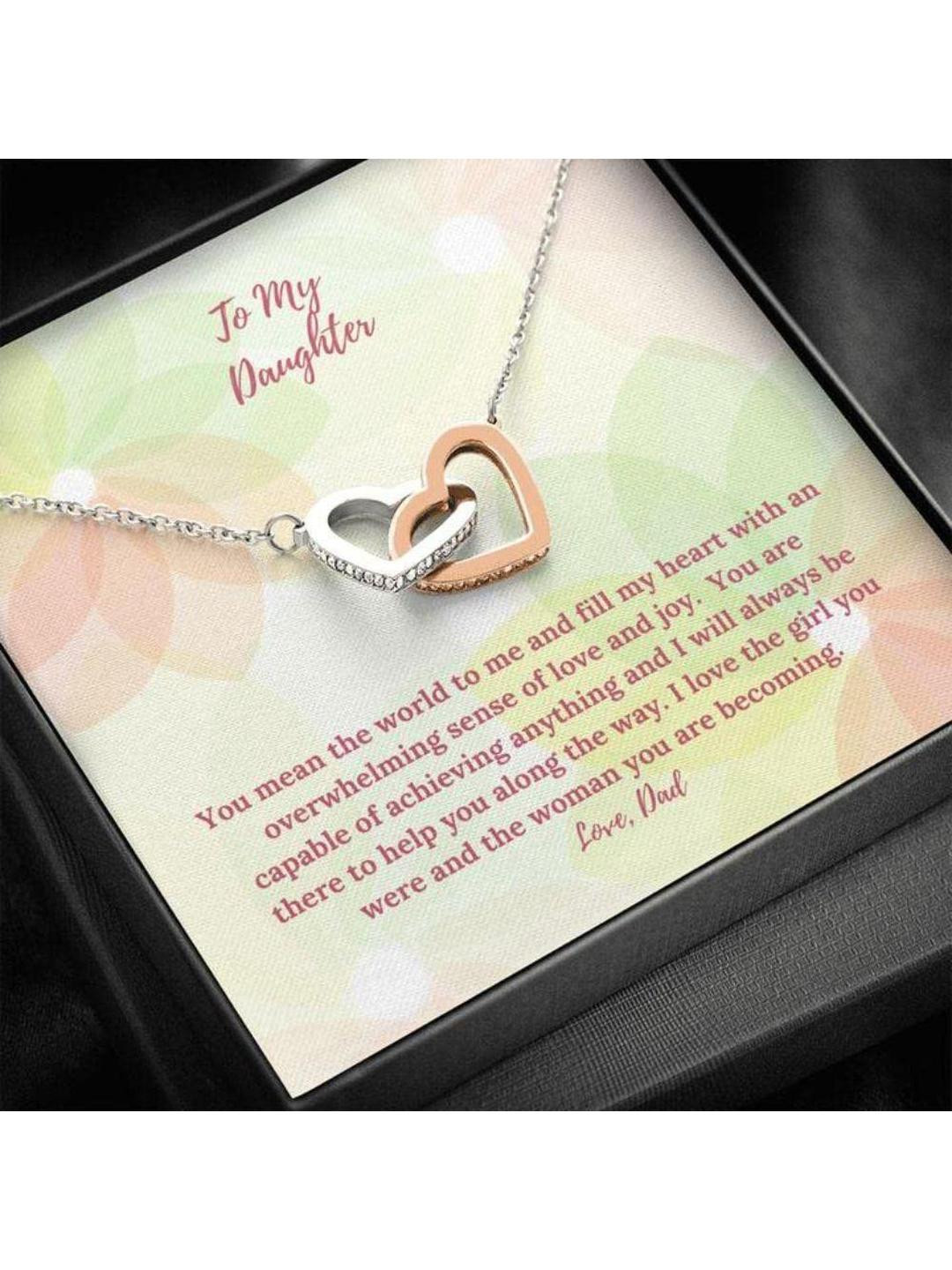 Sterling Silver Gift Daughter Necklace, To Daughter Gift From Dad Light Floral