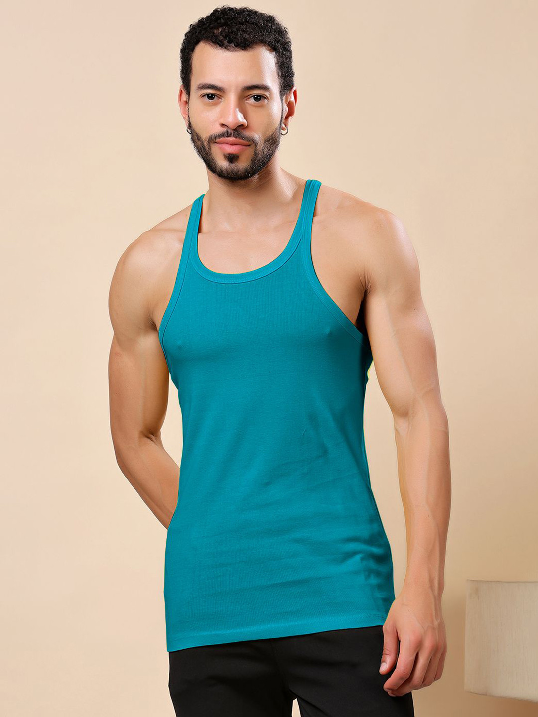Friskers Round Neck Pure Cotton Gym Vest 040725CA-20