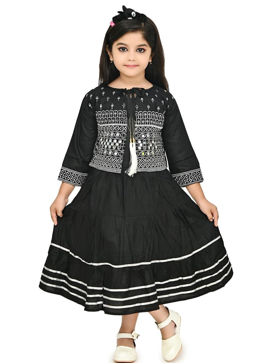 BABY HOME Girls Viscose Rayon Fit and Flare Dresses