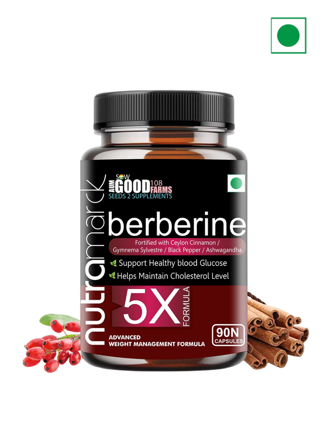 Nutramarck Berberine Capsules For Blood Sugar - 90 Capsules
