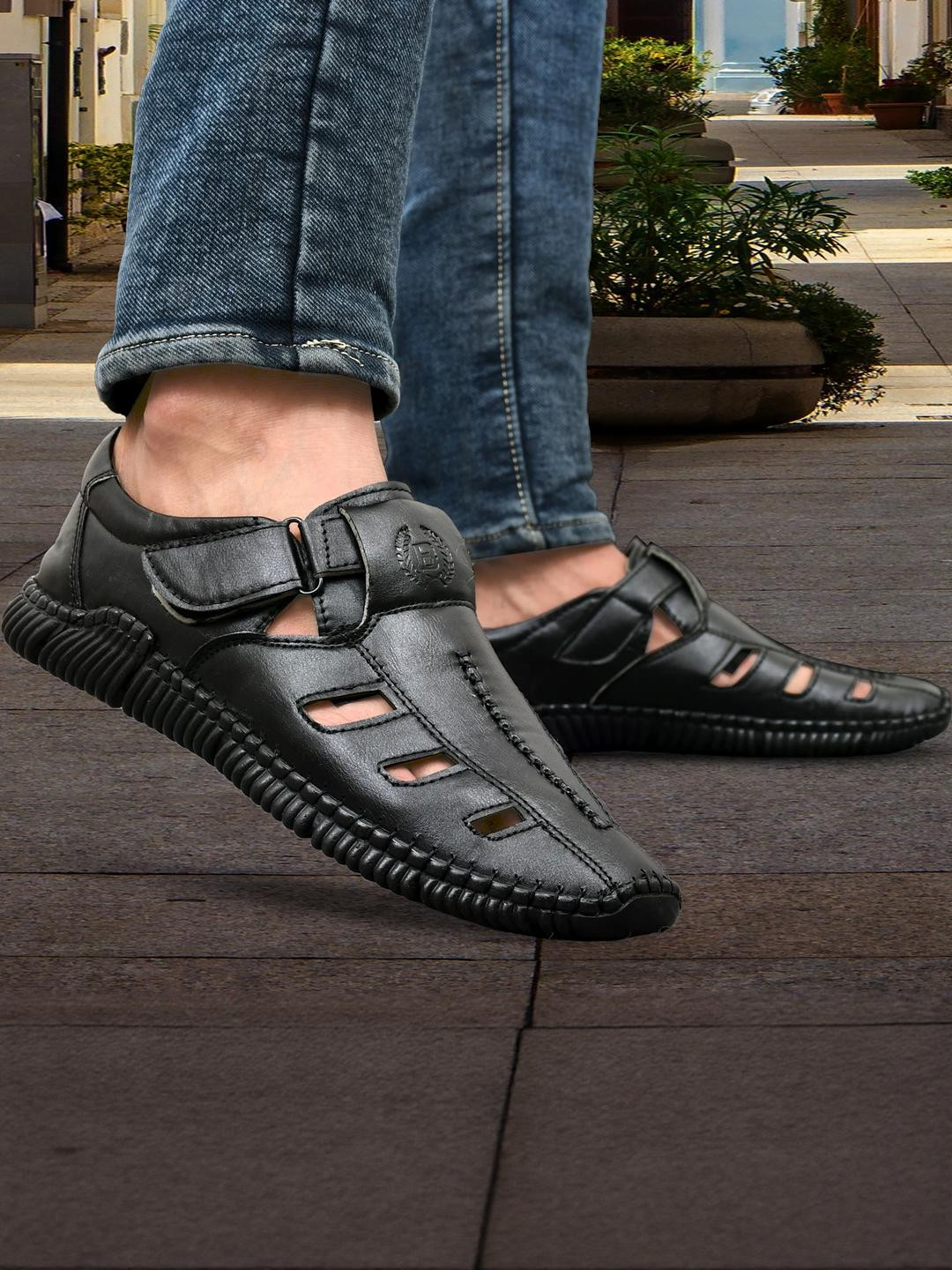 BRAWO Men Synthetic Leather Sandals