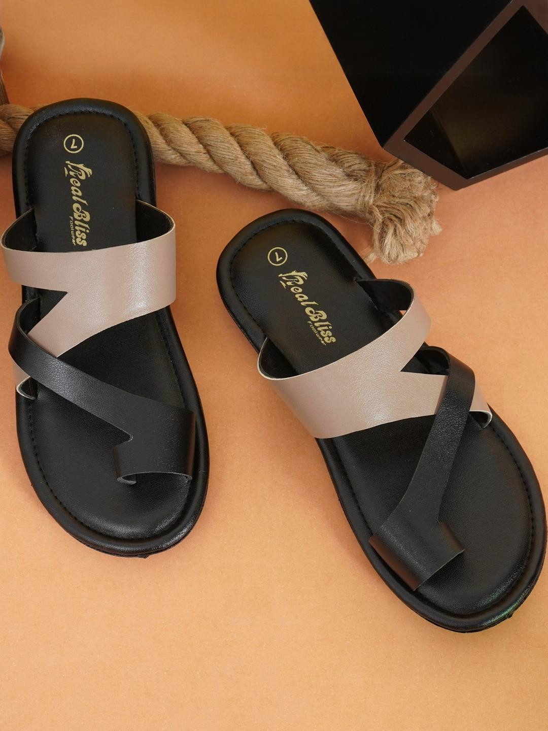 REAL BLISS FOOTWEAR Men Cream Synthetic Flip Flops