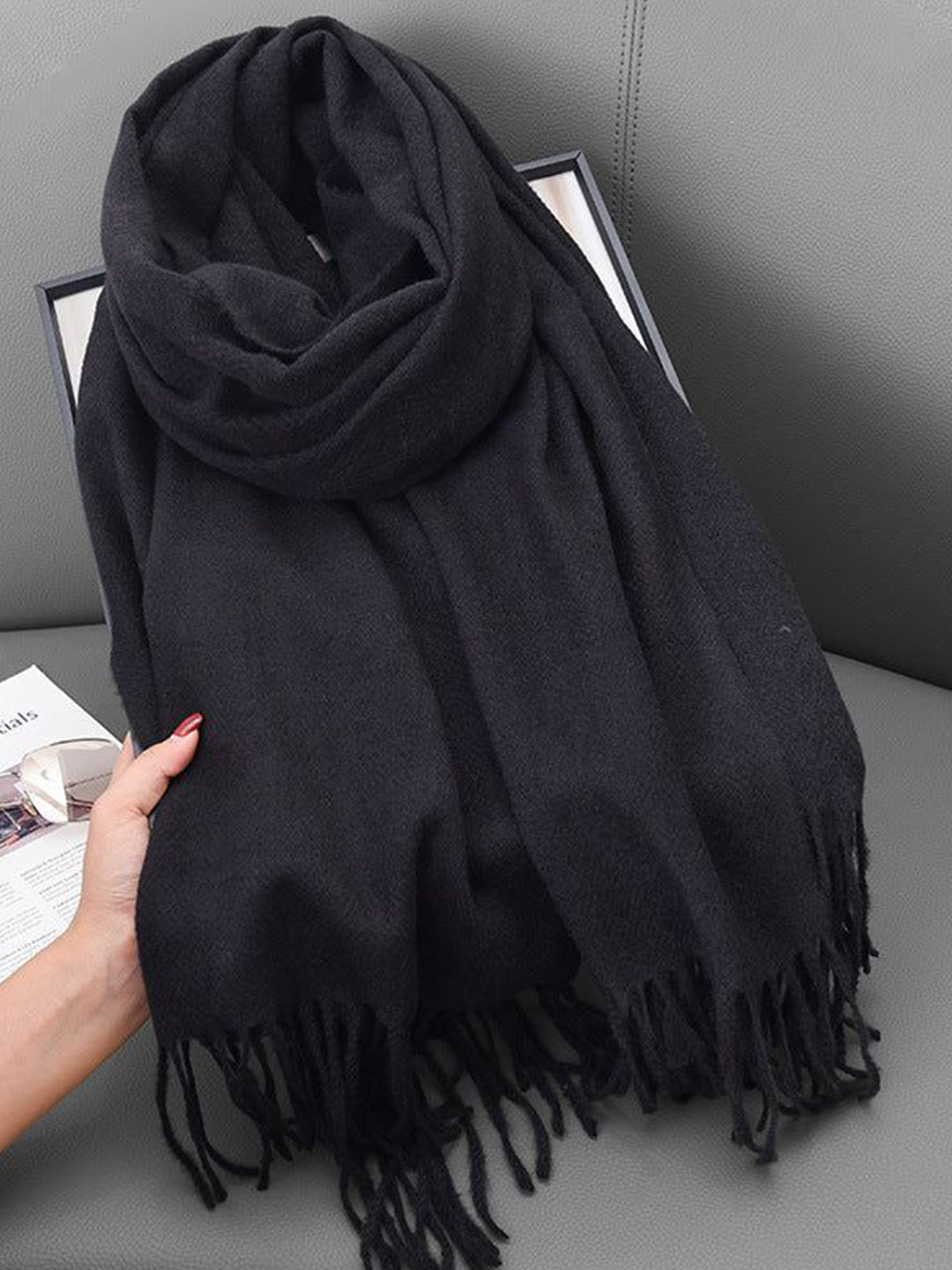 QUECY Women Stole With Tasselled