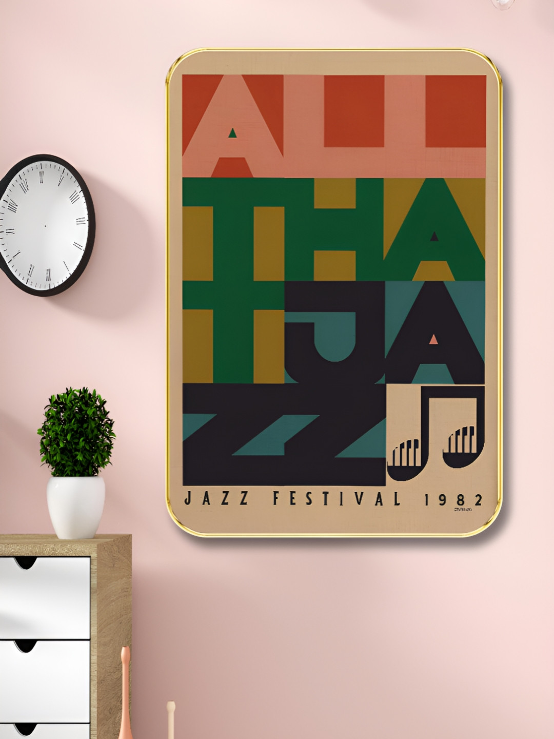 Livin'luxe Red & Green All That Jazz Festival Printed Wall Art
