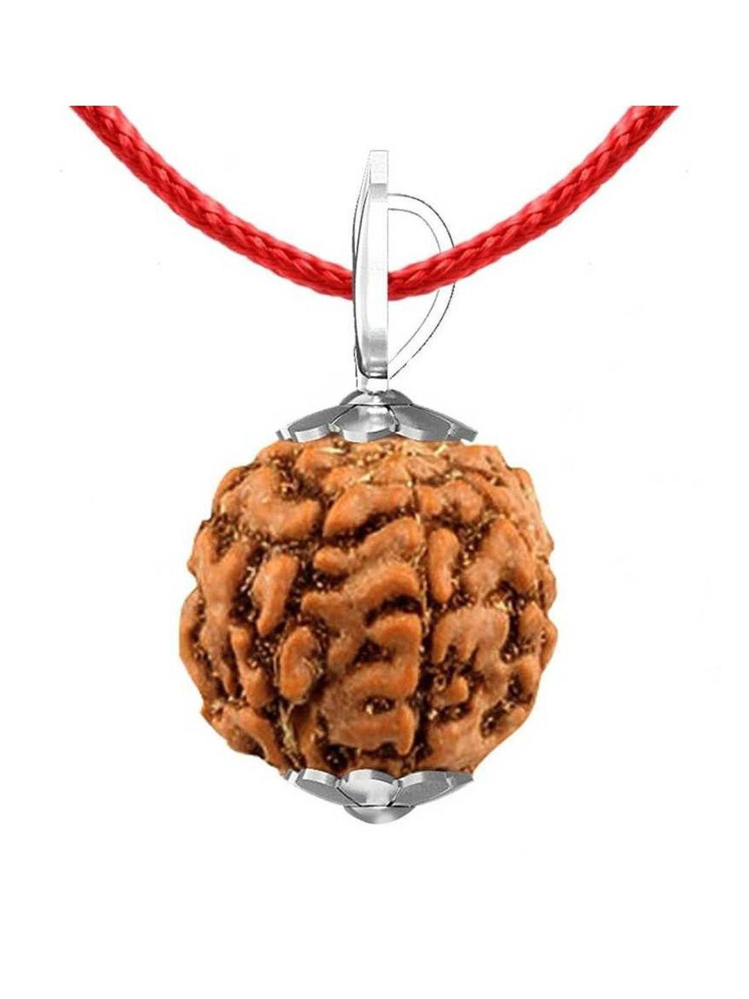 AURRA STORES Brown Rudraksh Circular Pendants