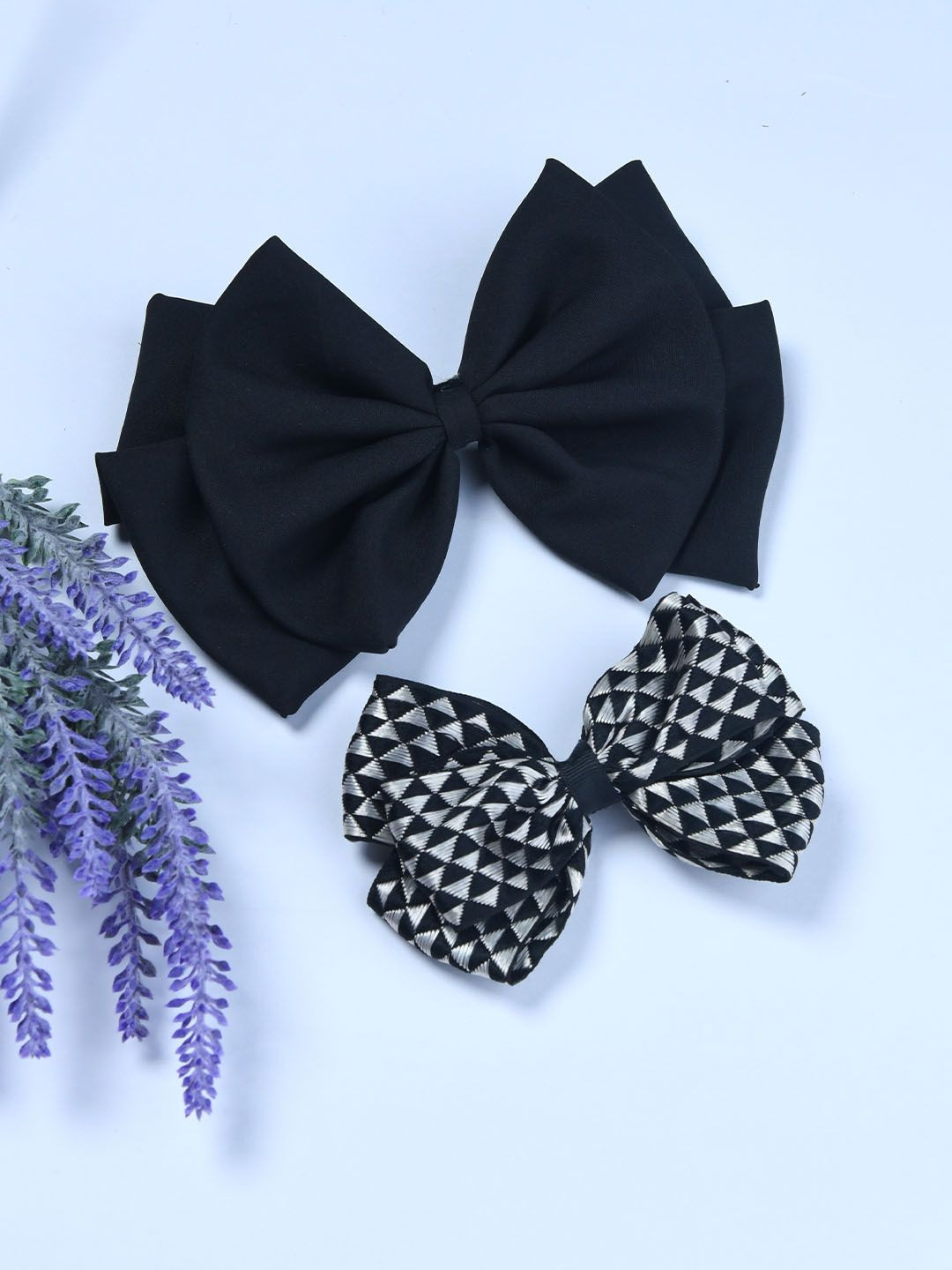 FUNKRAFTS Set of 2 Girls Ribbon Bow Hairclips