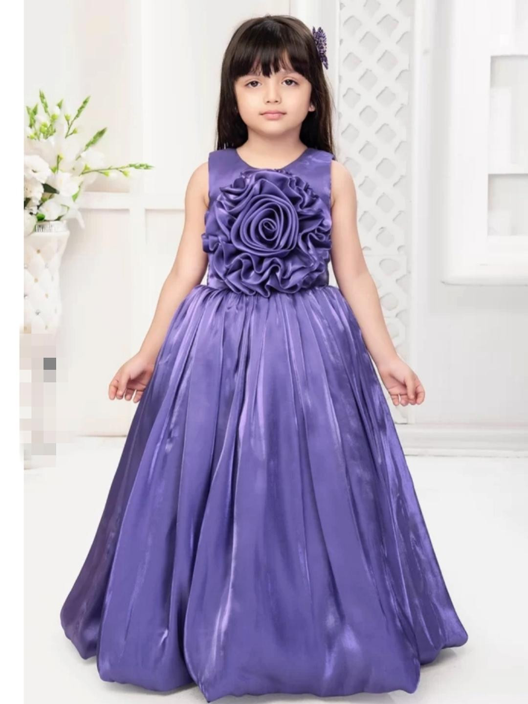 A S POPULAR DRESS Girls Silk Dresses