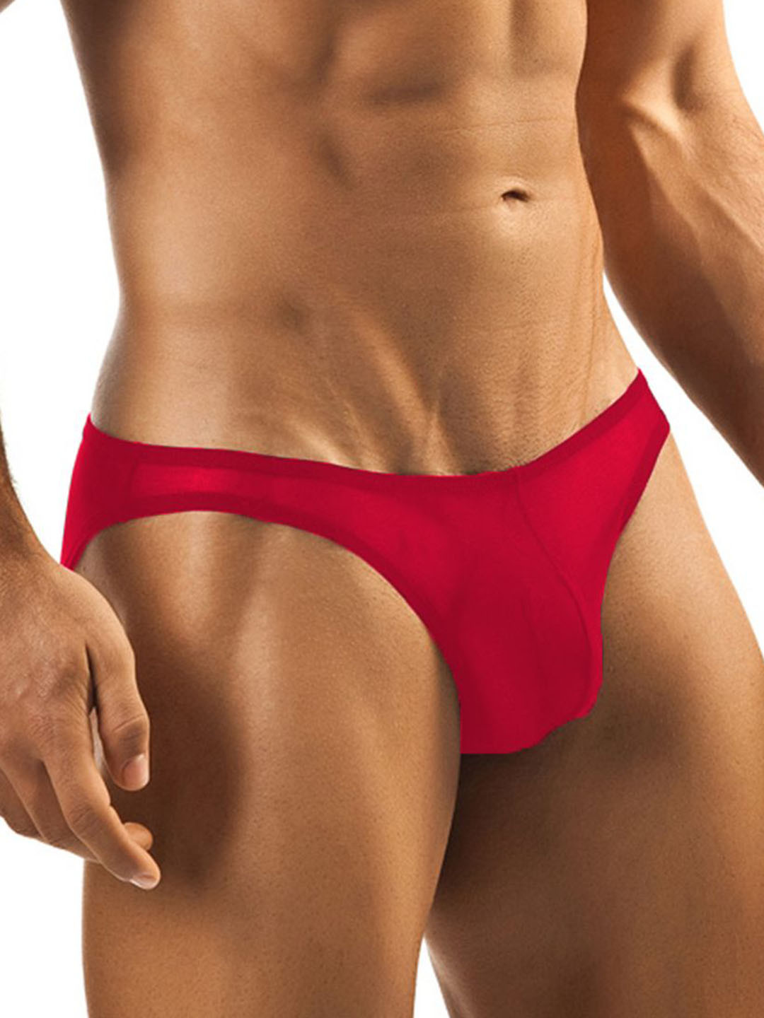 MOODSTRING Net Mid-Rise Basic Briefs ML-07012-RD-S