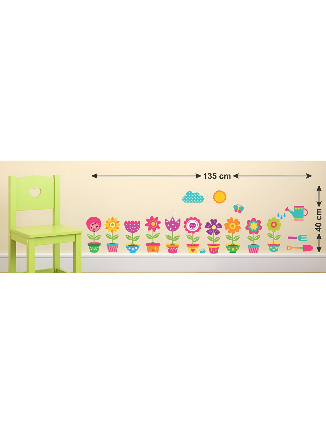 LANSTICK Green & Purple Printed Splash Proff Wallpaper