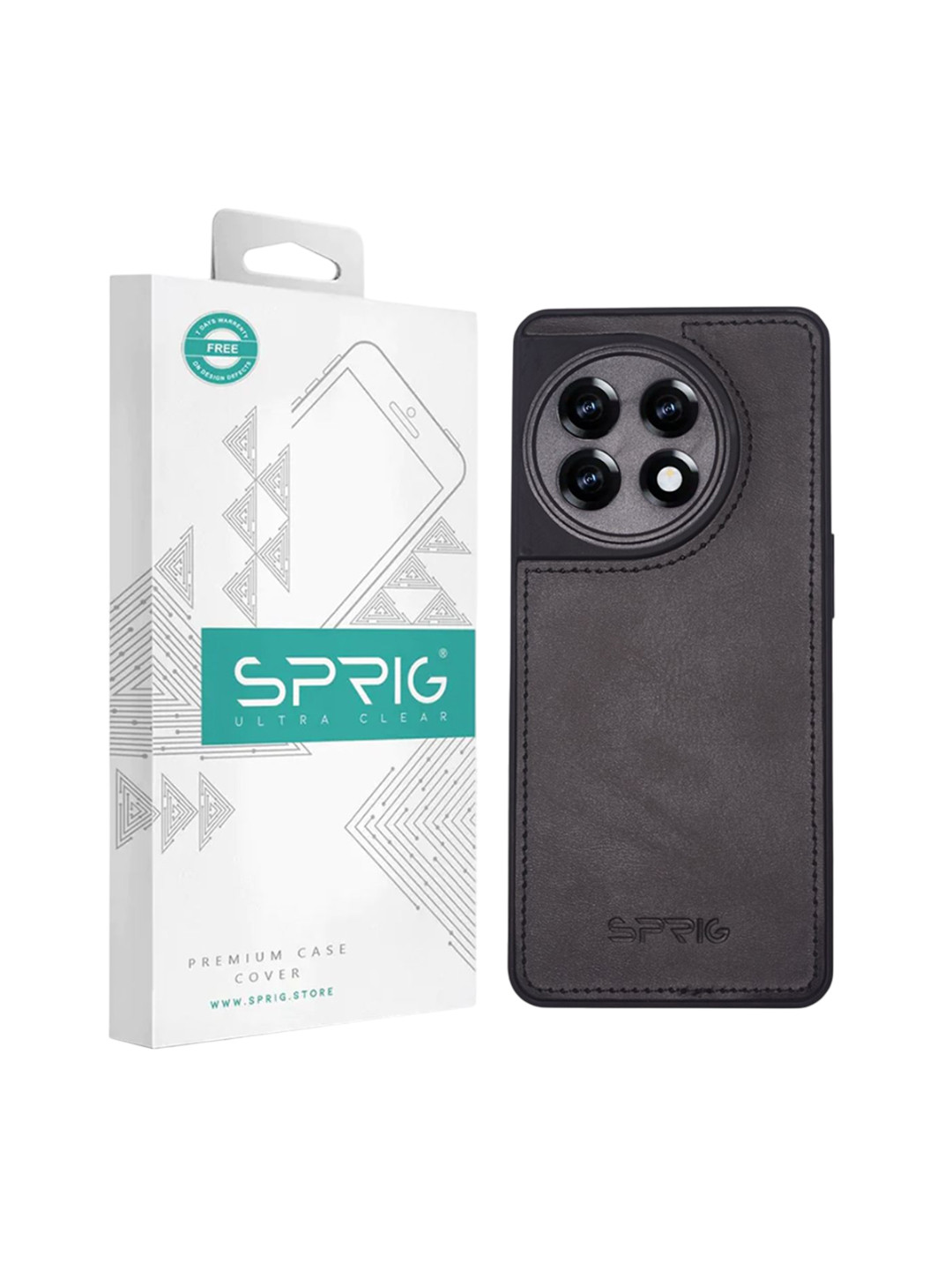 SPRIG OnePlus 11R 5G Matte PU Leather Back Cover