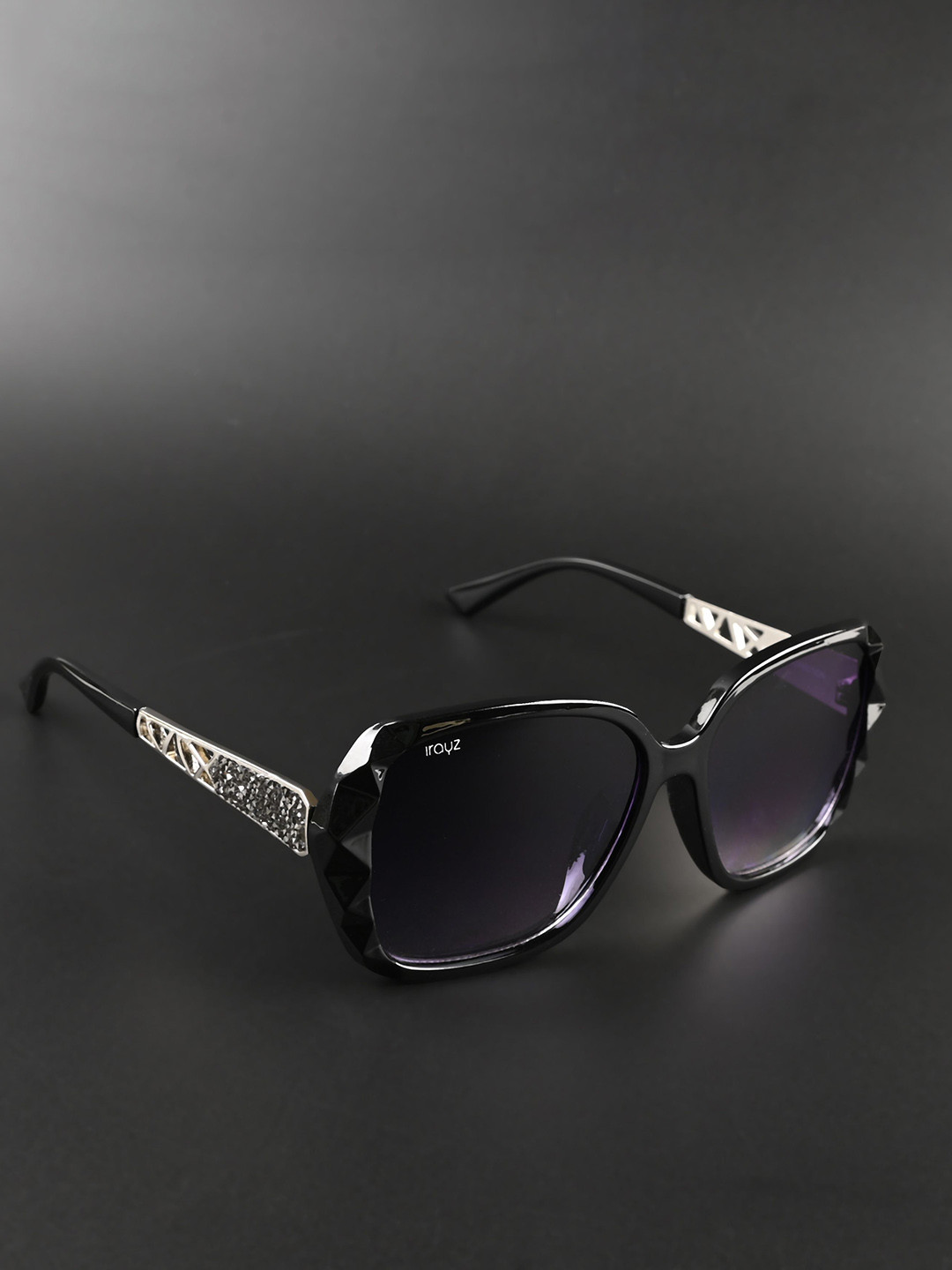 Irayz Women Premium UV Protected Lens Oversized Sunglasses Razor-Black