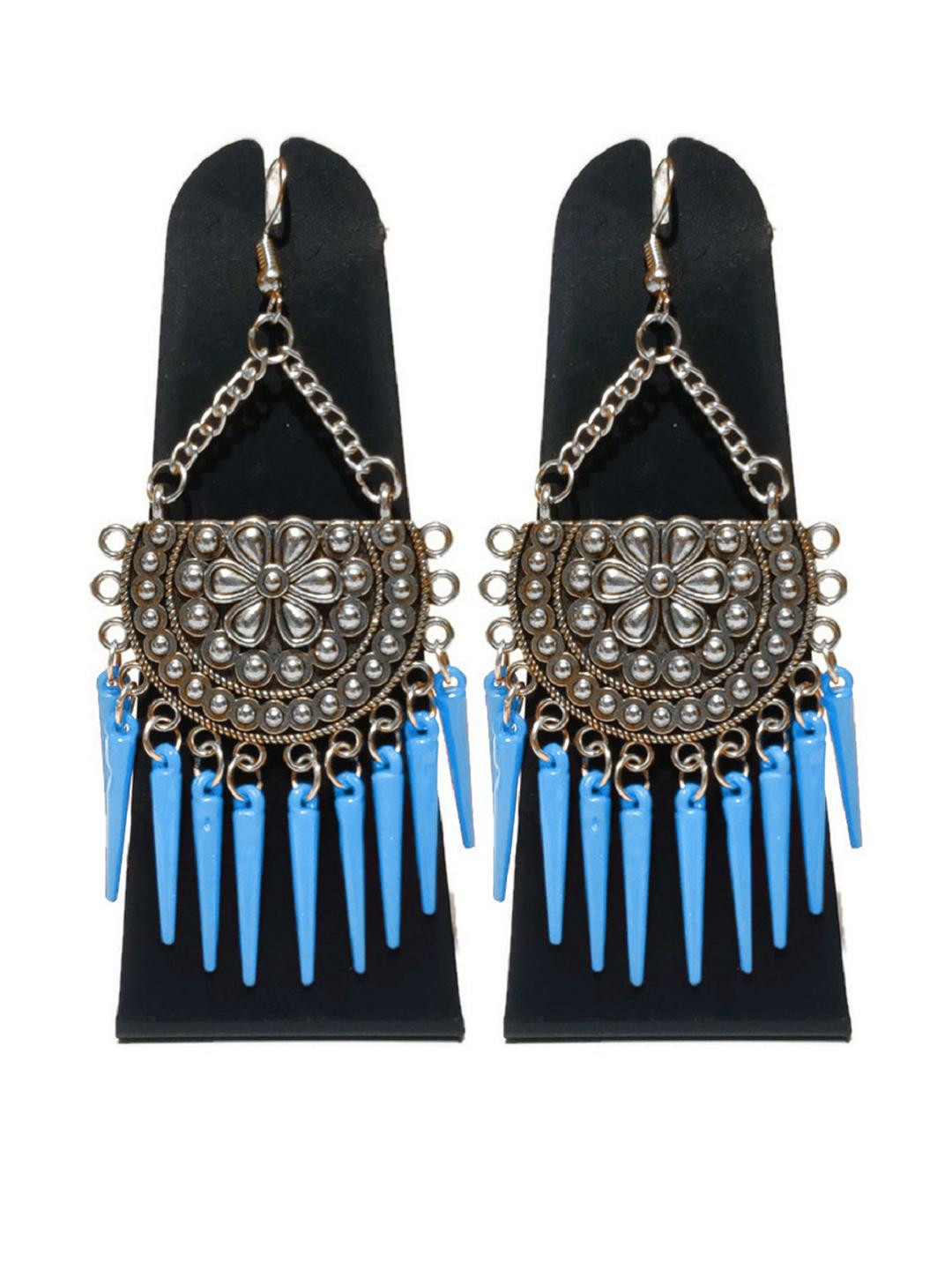 Weariton Silver And Blue Earring