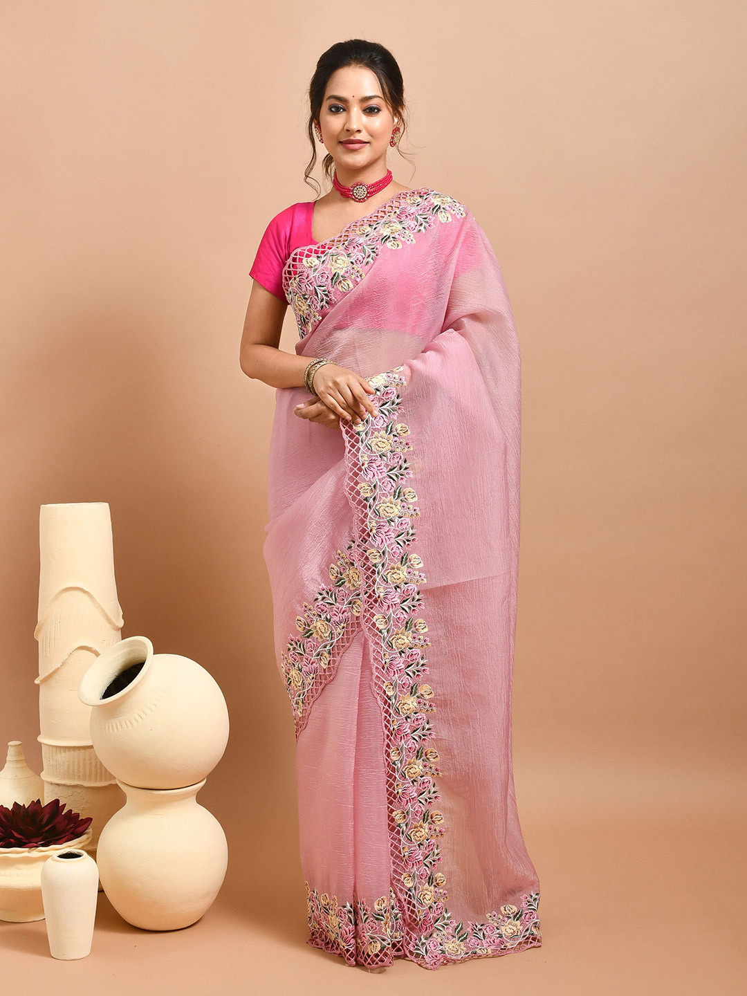 Rupeshwari Embroidered Border Saree