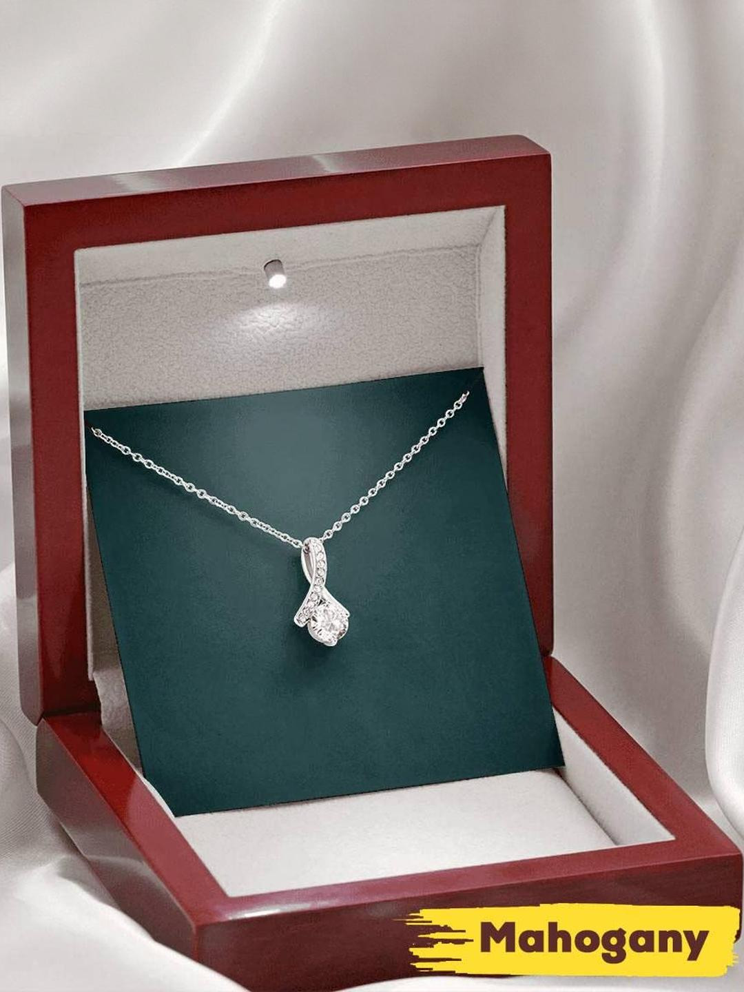 Sterling Silver Gift Dog Mom Necklace, Gift Necklace With Message Card American Bulldog Dog Mom The