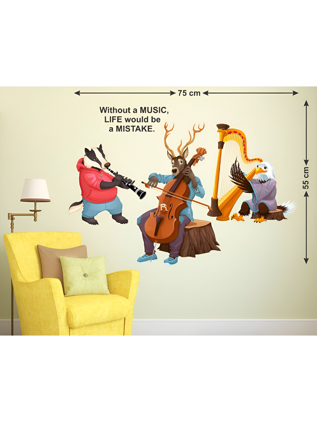 LANSTICK Printed Music WallstickerWall Sticker