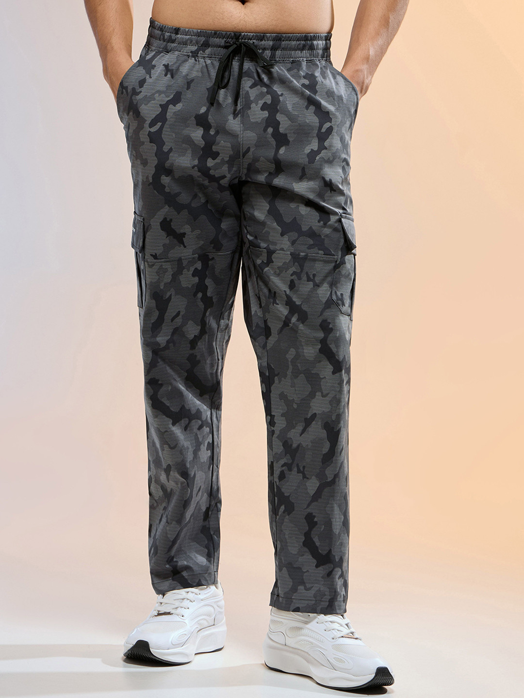 Technosport Men Camouflage Printed Relaxed Straight Leg Straight Fit Cargo Trouser