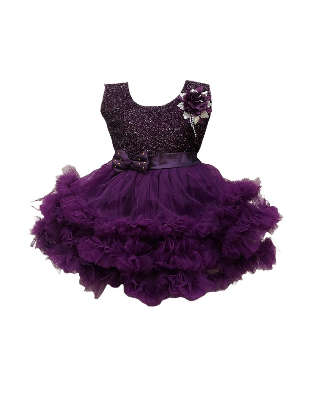 BABY HOME Girls Purple Dresses