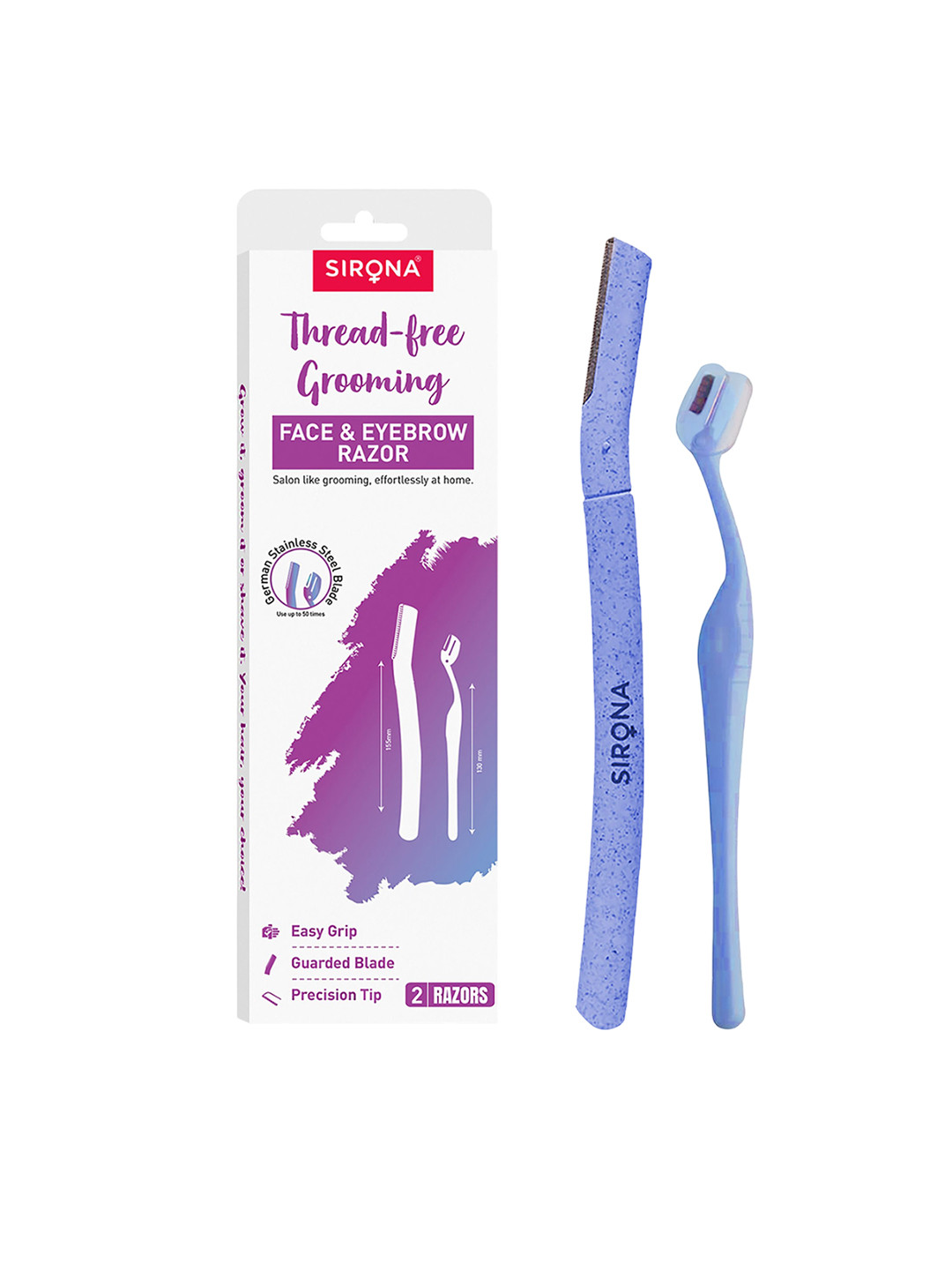 Sirona Set Of 2 Reusable Face Razor & Eyebrow Razor