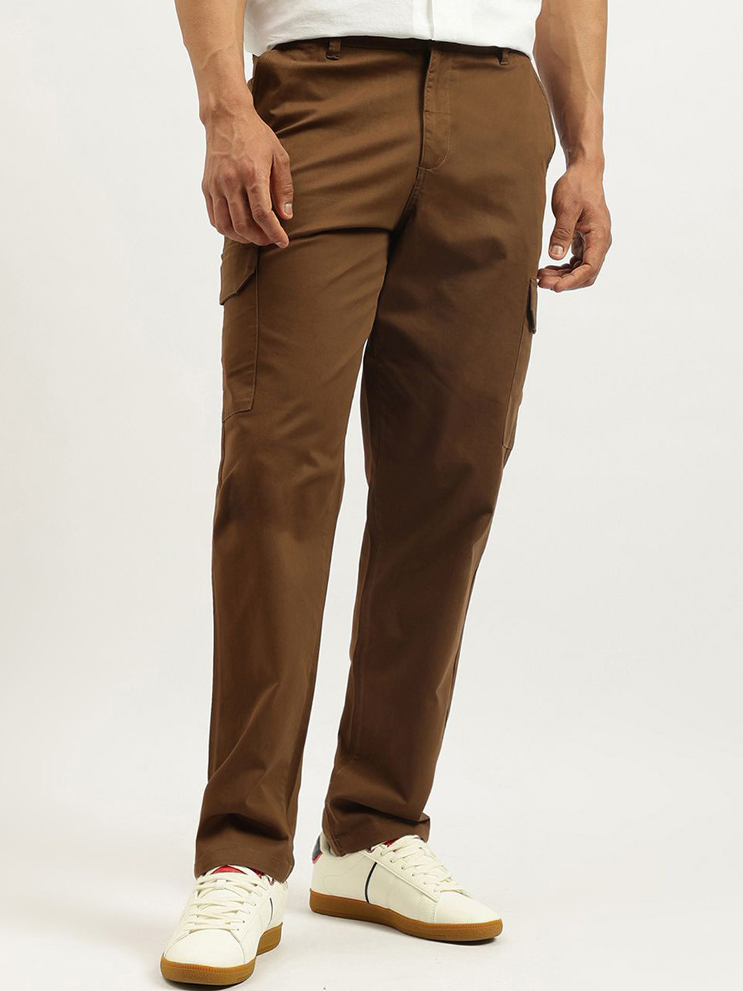 United Colors of Benetton Men Straight Fit Mid-Rise Trousers