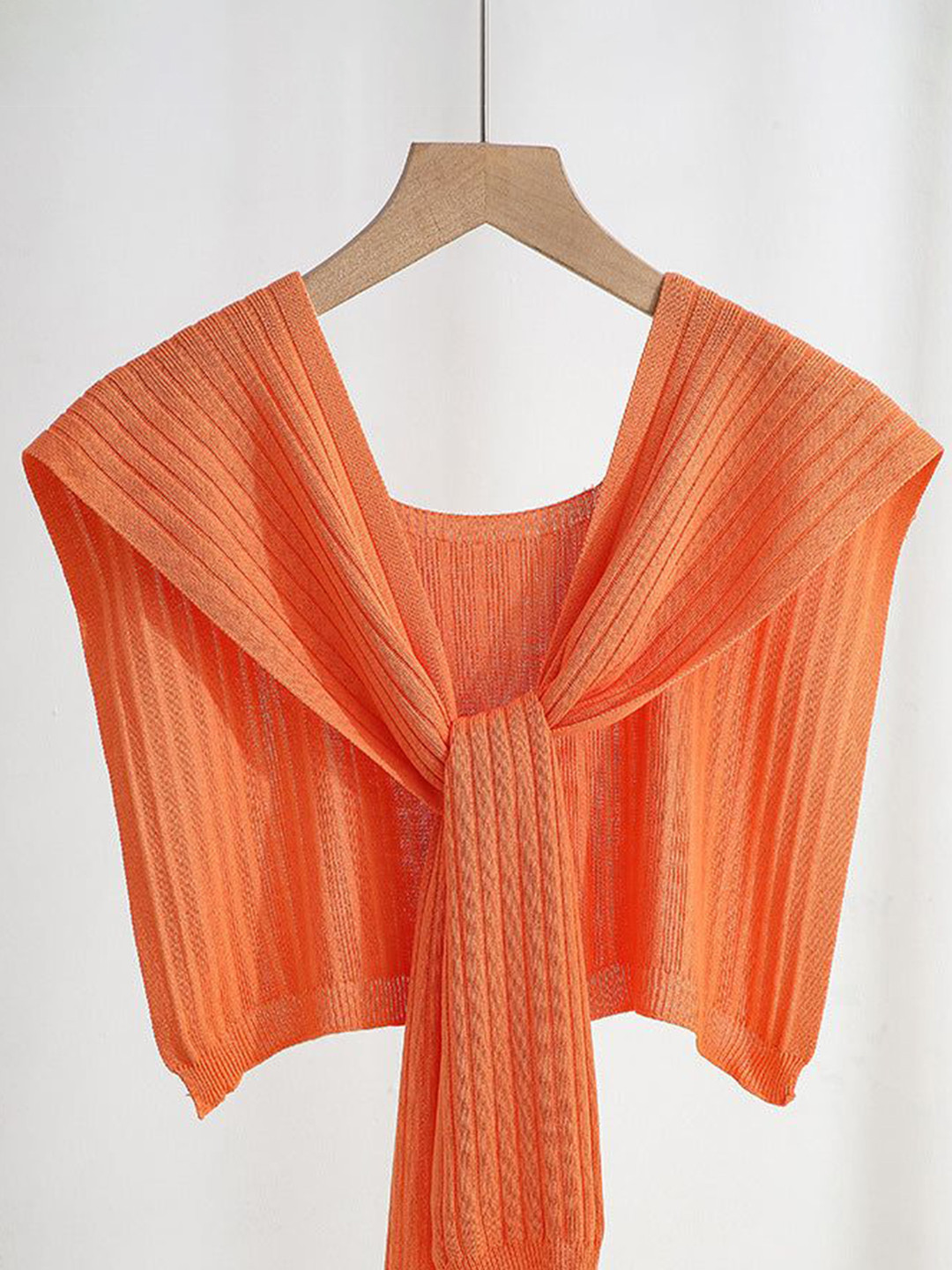 QUECY Women Self Design Taping Border Scarf