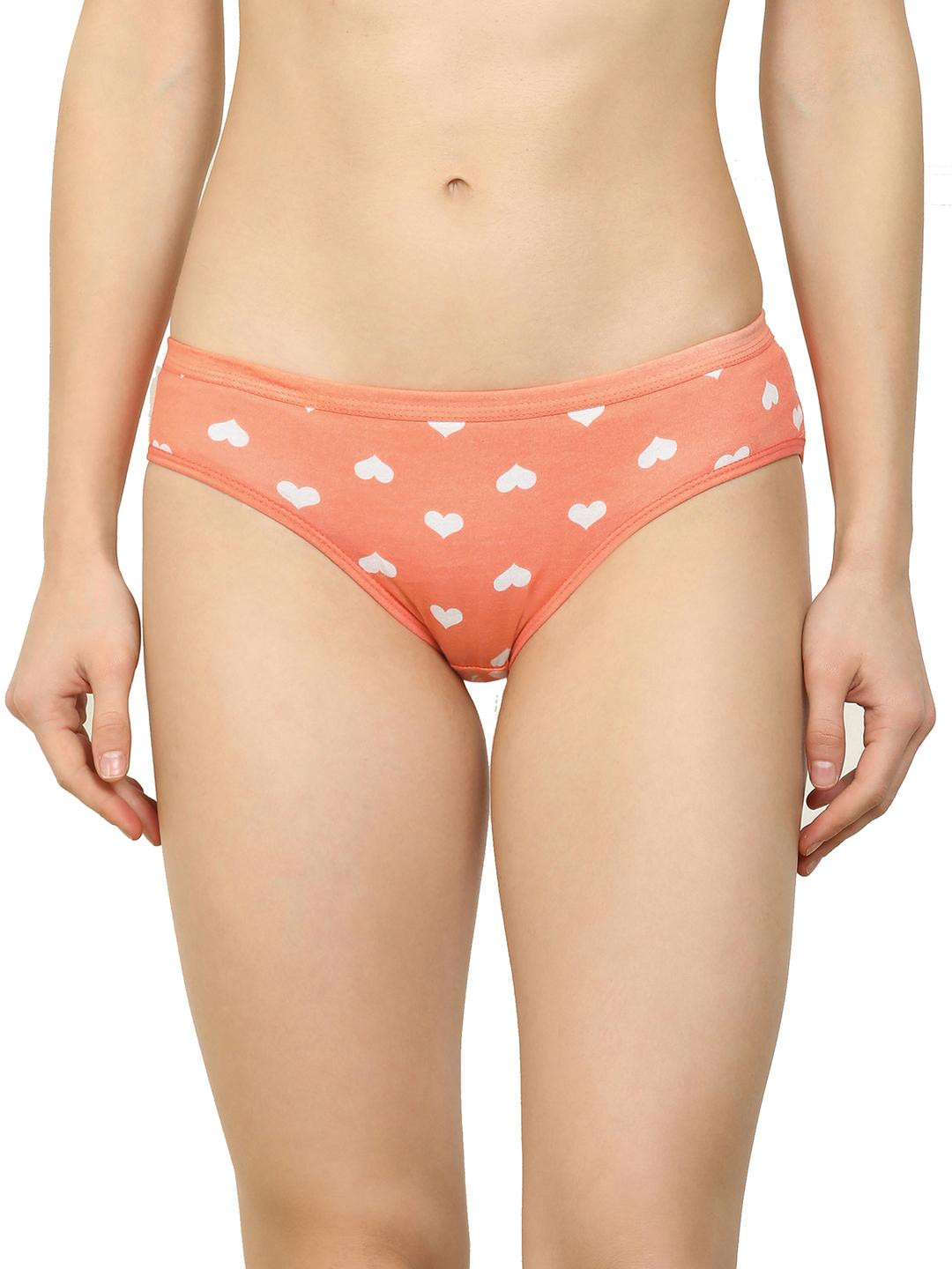 New stylish Orange Cotton Hipster Multicolor Panties Pack of 1