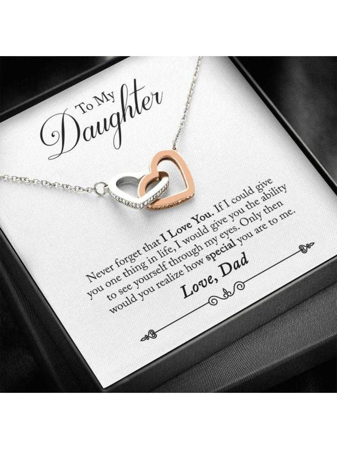 Sterling Silver Gift Daughter Necklace, To My Daughter, Realize How Special You Are To Me, Interloc