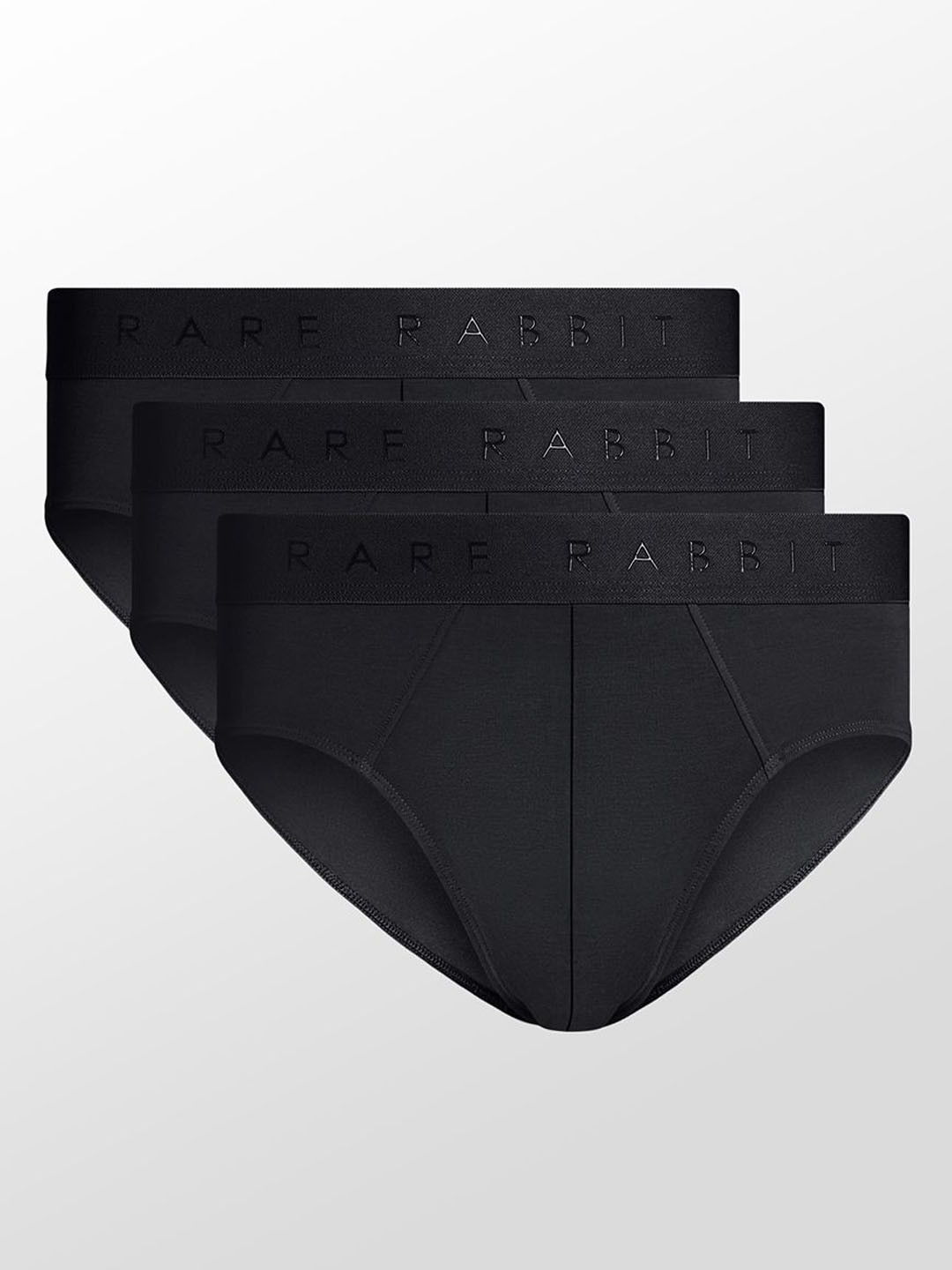 RARE RABBIT Pack Of 3 Near Primary Cotton Basic Briefs NEAR PRIMARY BLACK
