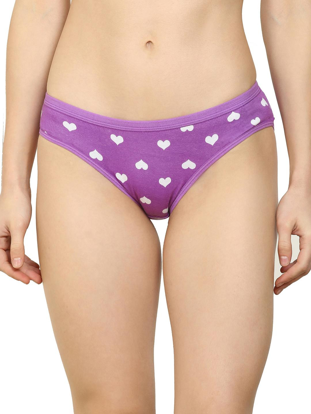 New stylish Purple Cotton Hipster Multicolor Panties Pack of 1