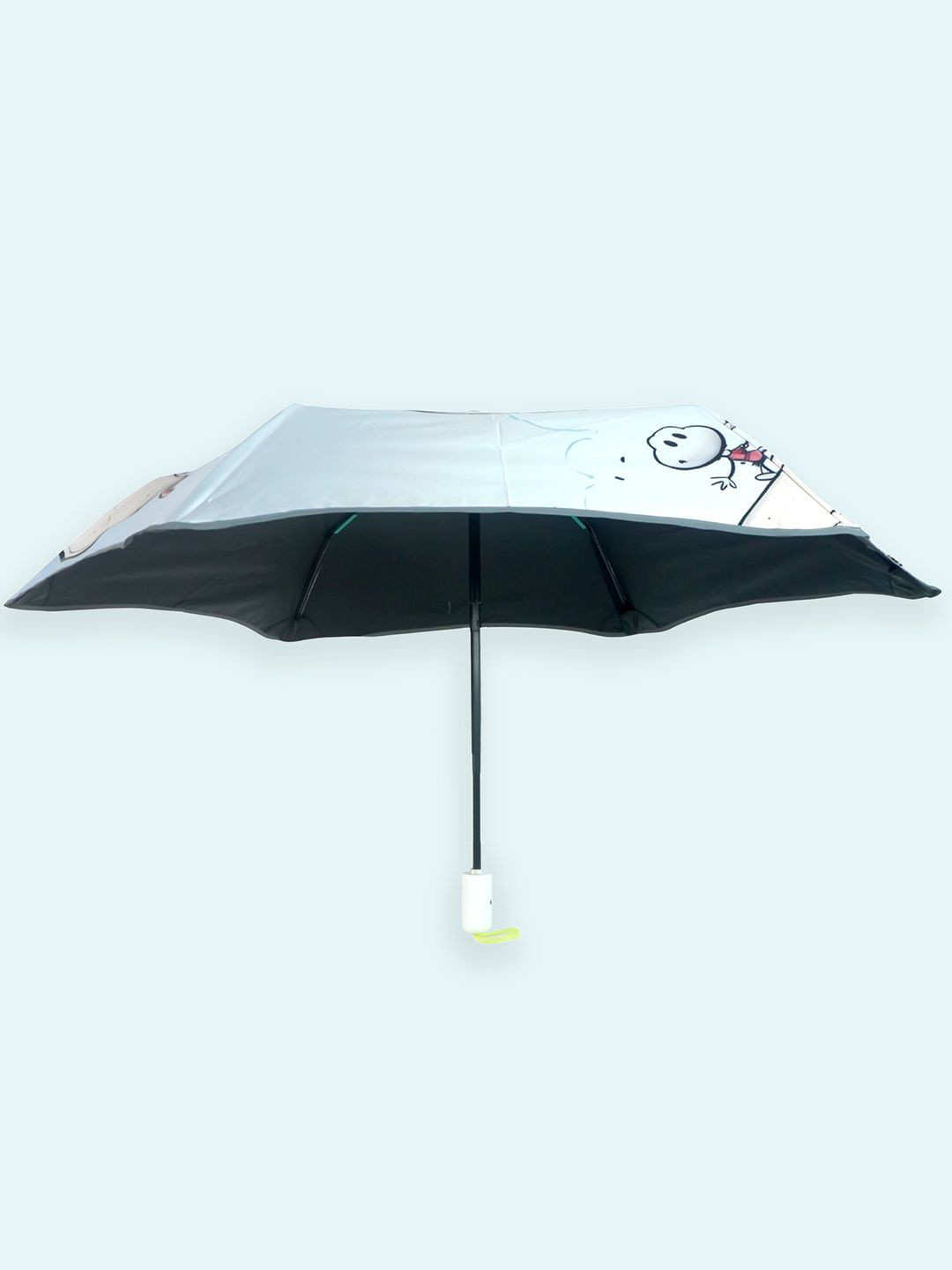 Little Surprise Box LLP White & Blue Semi-Automatic 3 Fold Quirky Umbrella