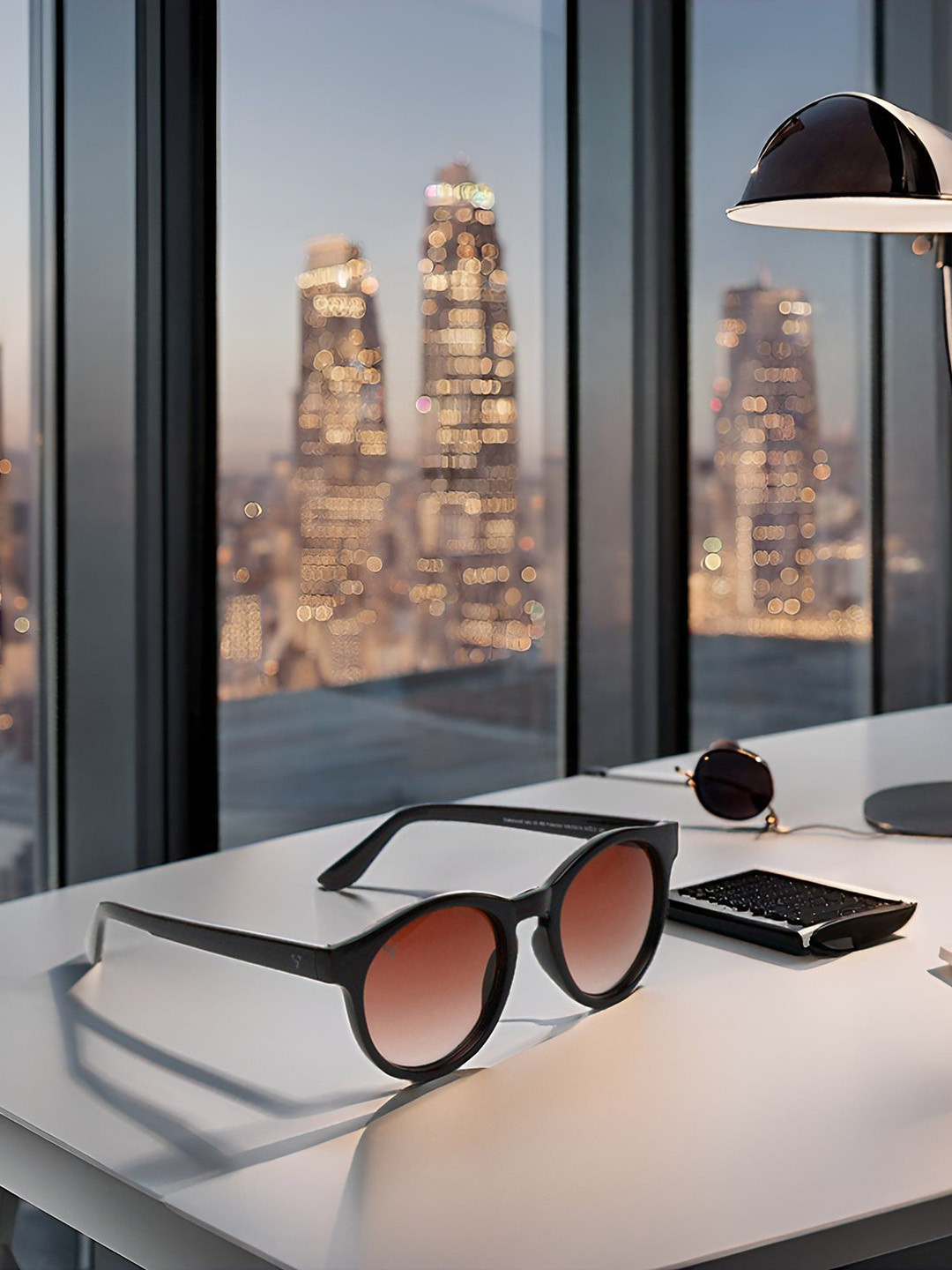 SUNNIES Unisex Full Rim Round Sunglasses SNS-016-C4(J)-Gradient.Orange-Black-10