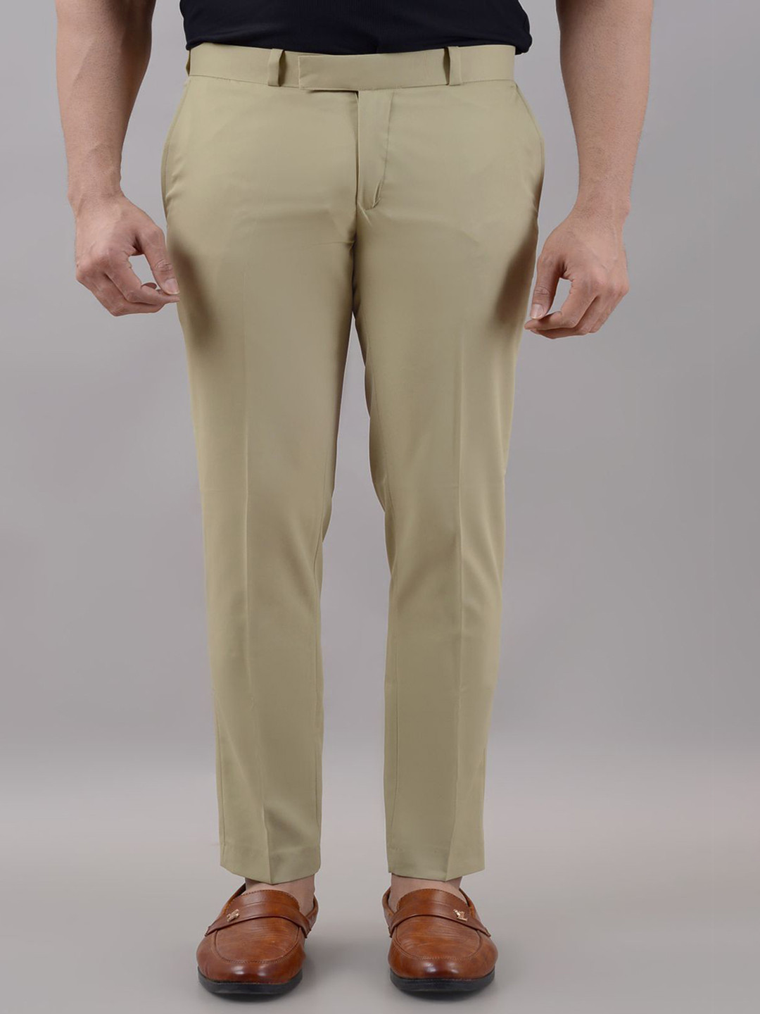 VILLAIN Men Classic Slim Fit Trousers