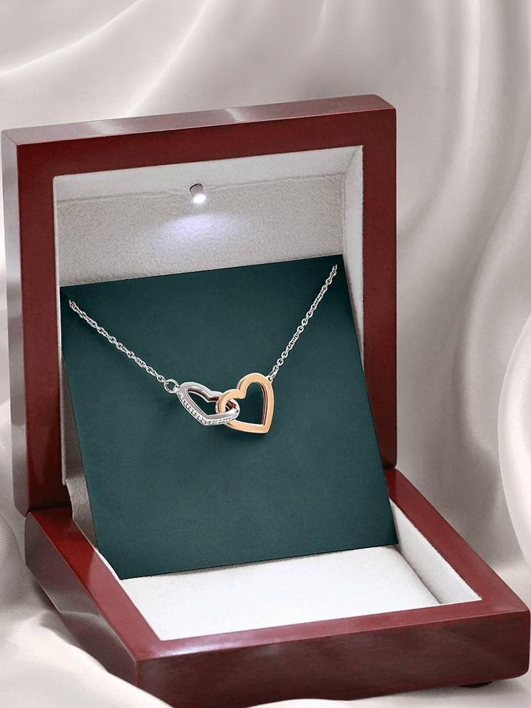 Silver Gift Girlfriend Necklace, Wife Necklace, For Women Girl To My Love Necklace Gifts