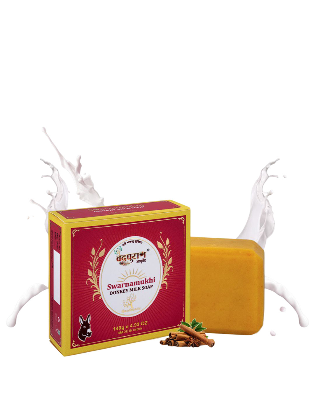 VEDPURAN Swarnamukhi Donkey Milk Soap With Liquorice - 140 g