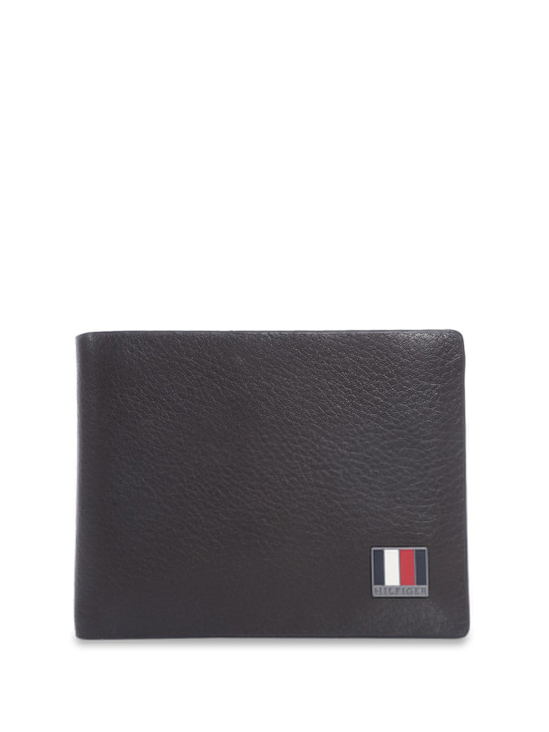 Tommy Hilfiger Men Solid Leather Short Two Fold Wallet