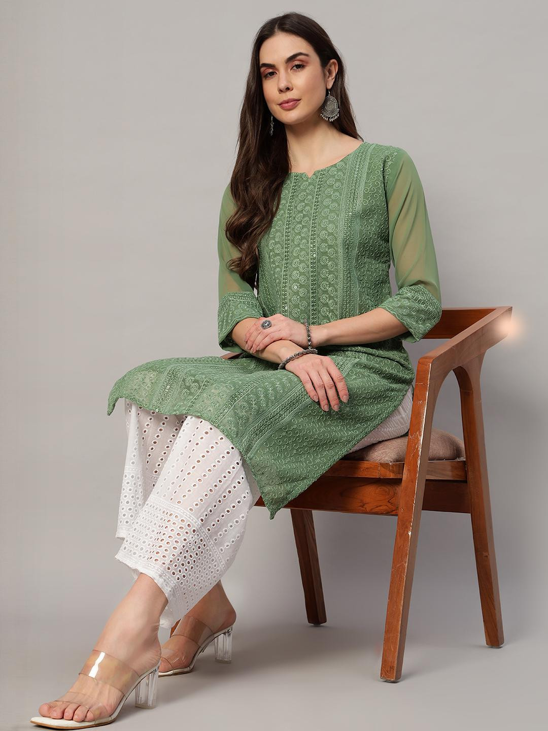 Umoly Embroidered Chikankari Kurtis