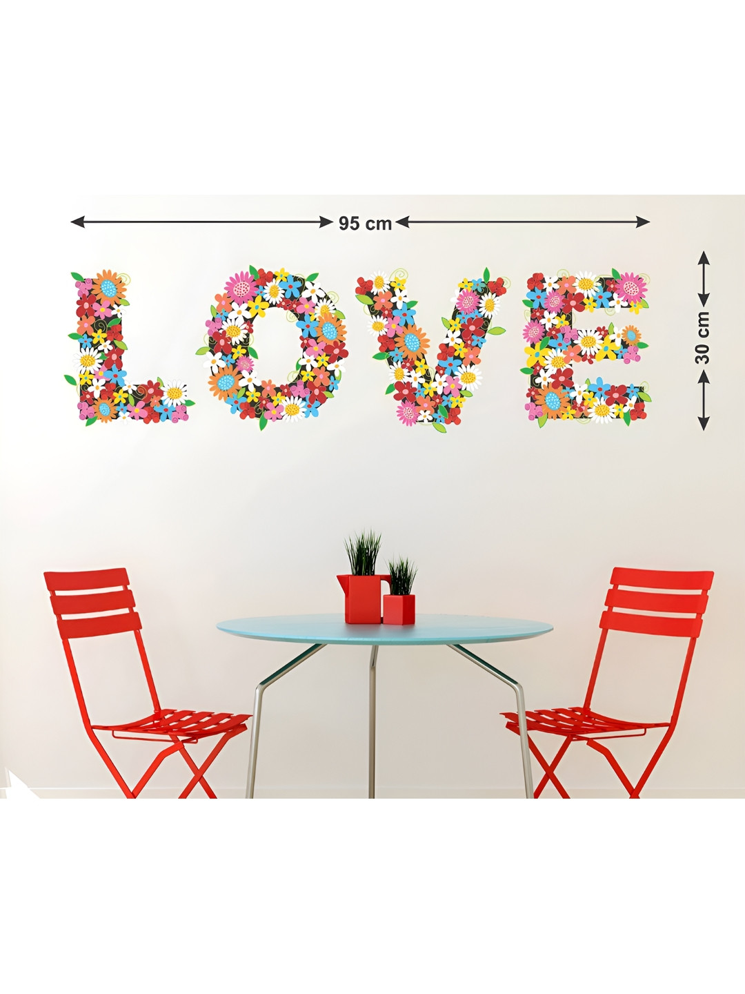 LANSTICK Flower With Love Wall Sticker