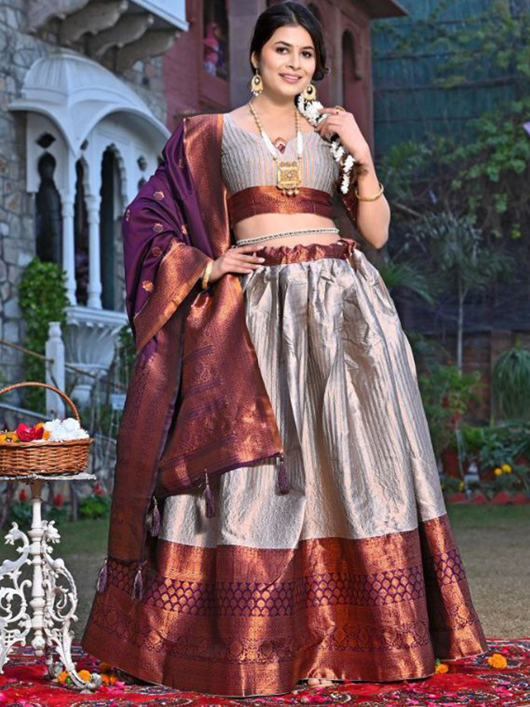 Vanshaft Collection Ready to Wear Lehenga & Unstitched Blouse With Dupatta