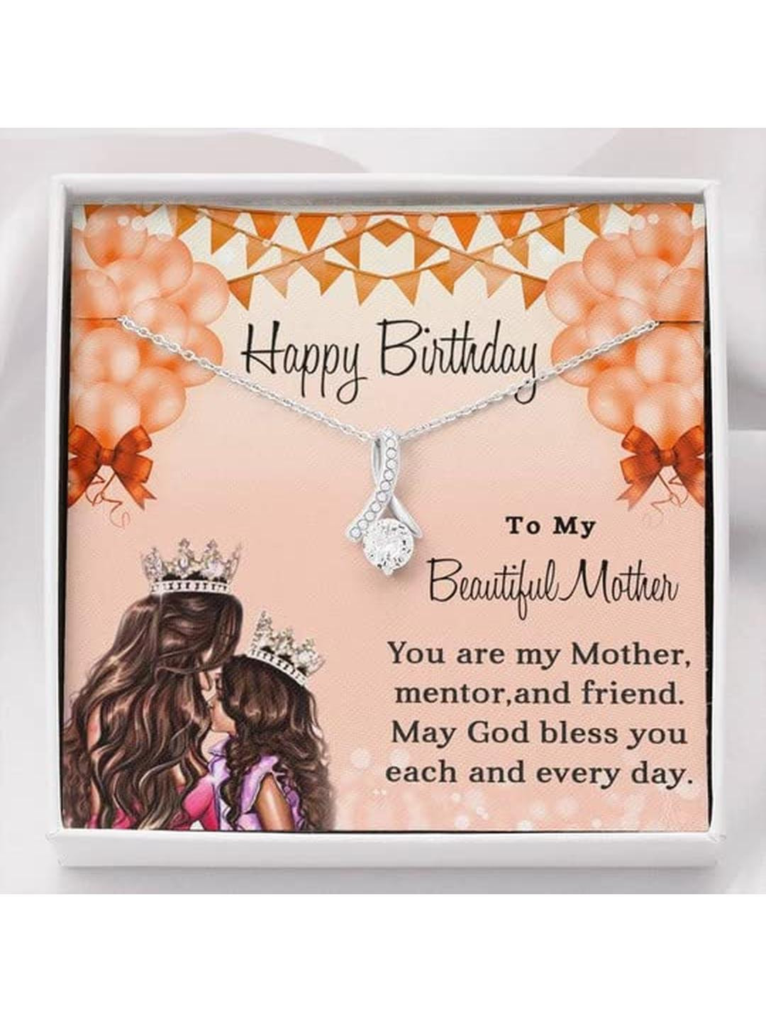 Sterling Silver Gift MOM NECKLACE, YOU ARE MY MOTHER MY FRIEND MY MENTOR ALLURING BEAUTY NECKLACE G