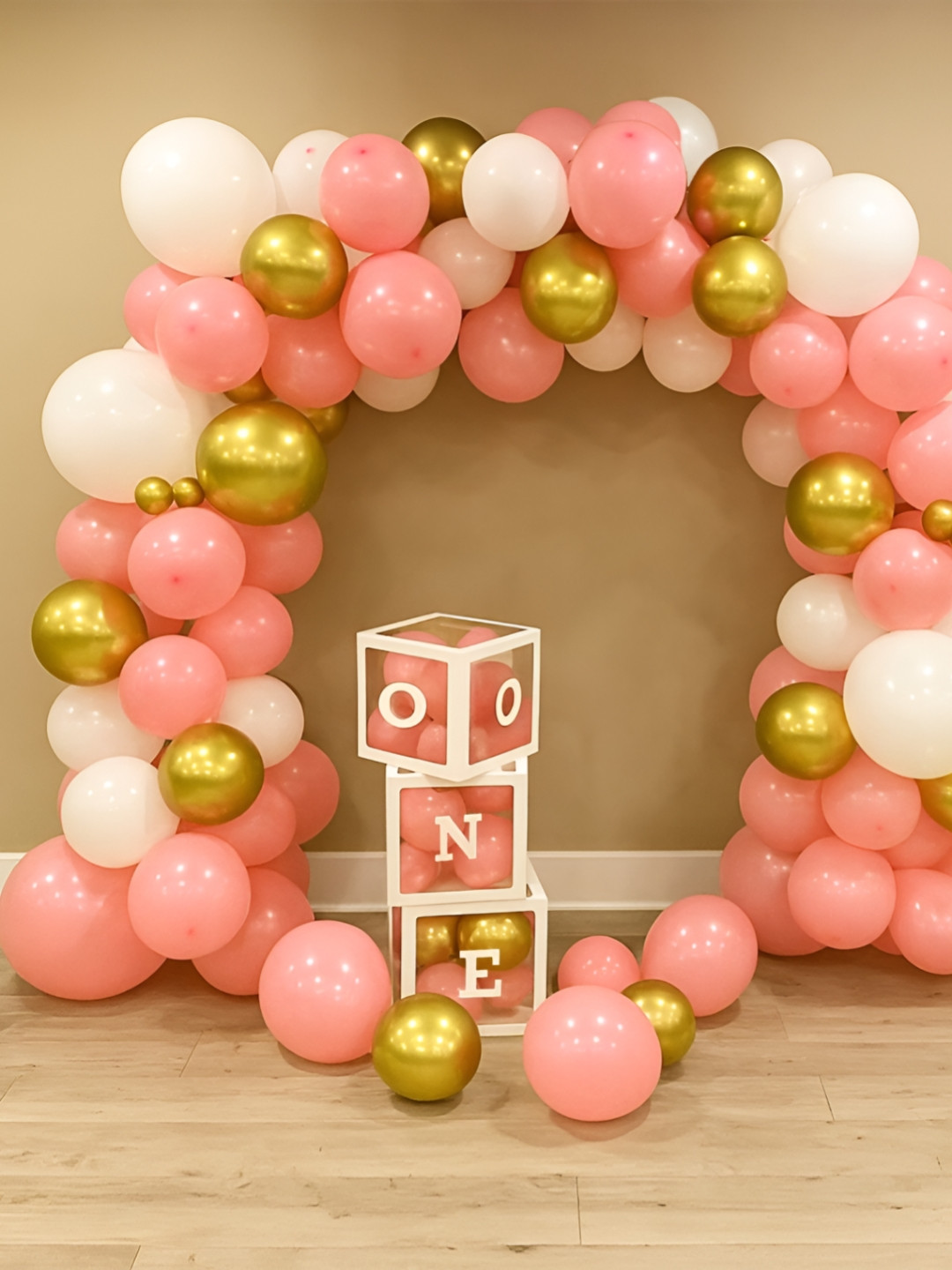 Special You Pink & White 35 Pieces 1st Birthday Decoration Kit
