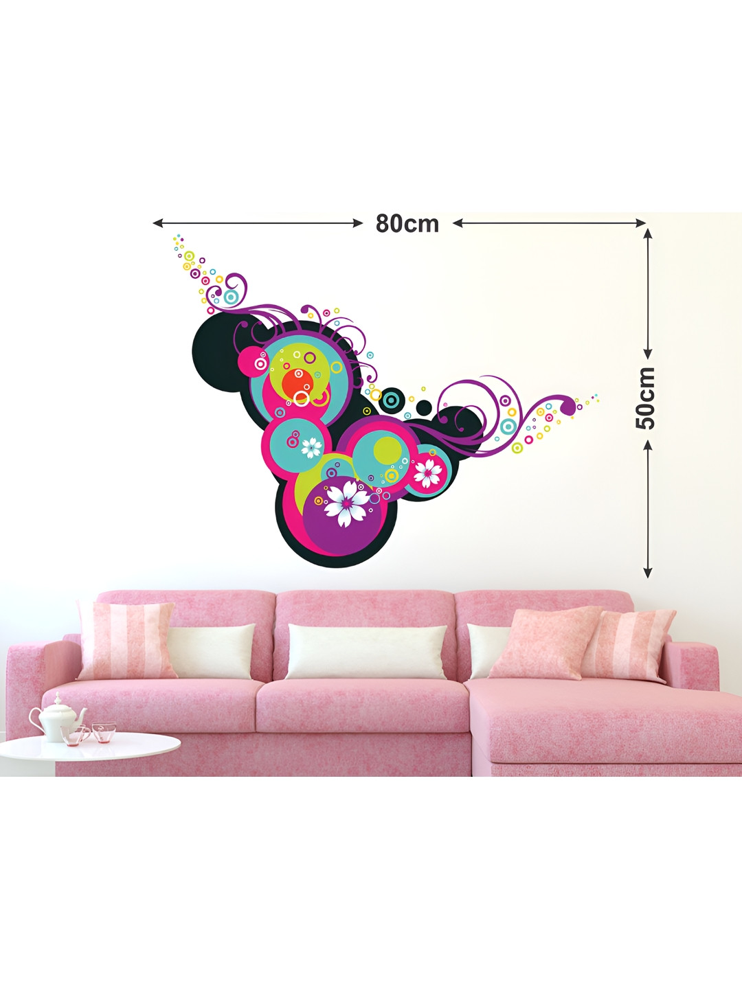 LANSTICK Green & Red Design Printed Heat Resistance Wallpaper